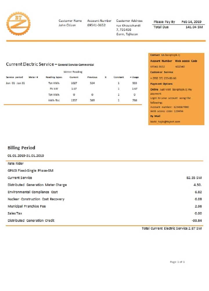  Minol USA business utility bill 